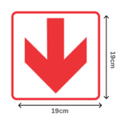 Red Arrow - Directional sign 190x190
