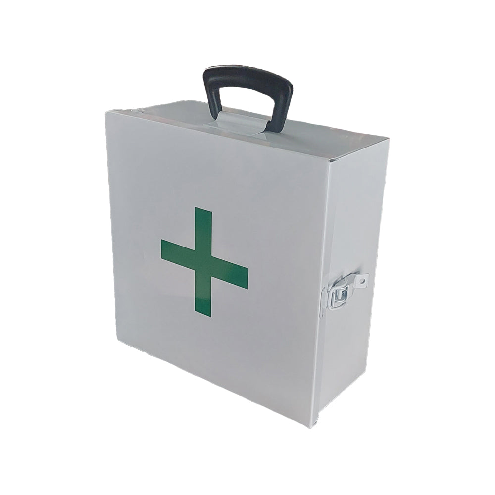 Regulation 3 first aid kit inside square metal box